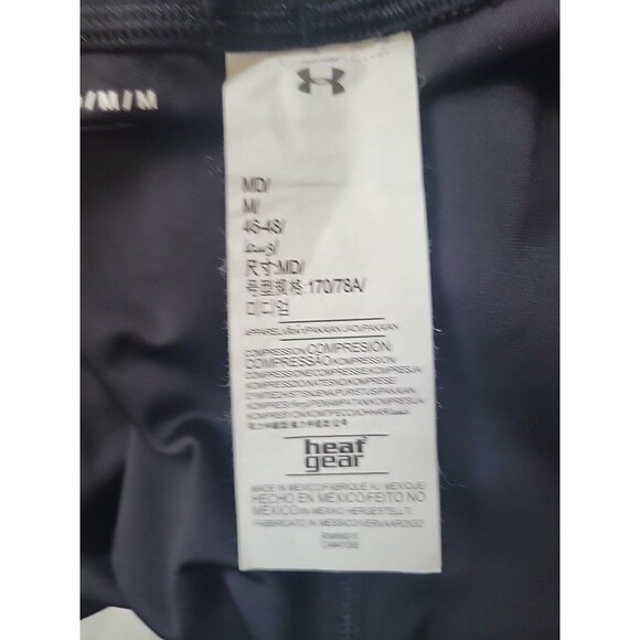 Under Armour Leggings M Women's Cropped Athletic Wear Heatgear Compression Black - Picture 6 of 7